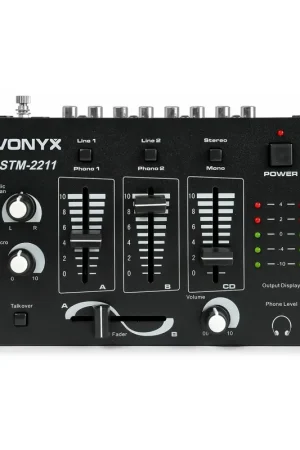 2nde Vie - Vonyx STM-2211B - Table de mixage 4 canaux, 3 canaux mono/stéréo commutables | Tout juste ajouté