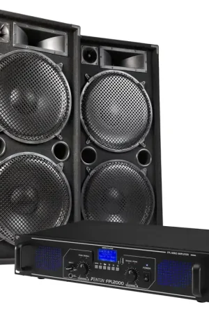 En stock - SKYTEC Max215 - Enceinte 2000W avec Amplificateur