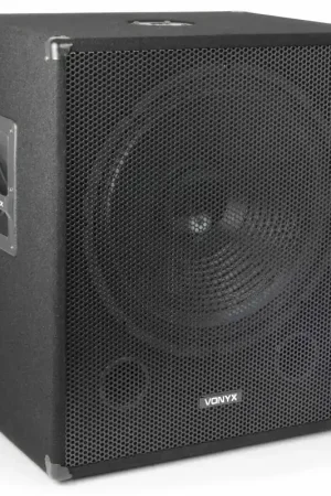 Prix cassé | Vonyx SMWBA18 - Caisson de Basses 1000W, Subwoofer Bi-Amplifié 18"