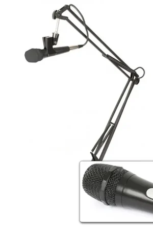 Fenton Kit DM110 - Microphone Dynamique Professionnel avec Son Pied de Table | Petit prix