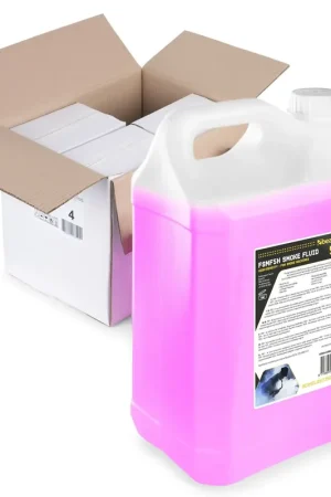 BeamZ FSMF5H - 4x 5L de Liquide pour Machine à Fumée - Rose - Prix en baisse