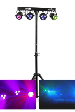 Nouveau lancement - Max Partybar1 - 2 PAR 3 LEDs 4-en-1 RGBW + 2 Jellymoon