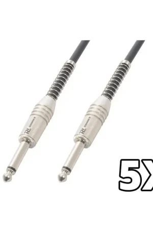 Nouveau lancement - PD Connex Câble Audio Cordon Guitare 5 x 3m Jack 6,35 Mâle Mono/Jack 6,35 Mâle Mono