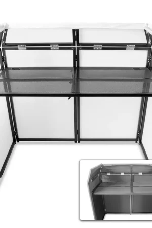 Vonyx DB3 Pro Stand DJ Dépliable 4 Panneaux avec Sacoches de Transport - 150 cm | Offre spéciale