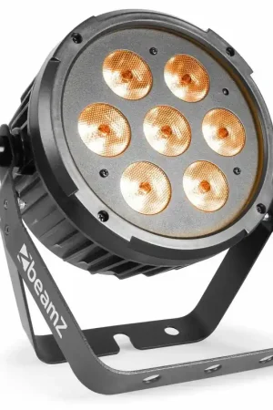BeamZ BT280 - Projecteur FlatPAR, 7x LED RGBAW-UV, 10W par LED avec Télécommande - Promotion