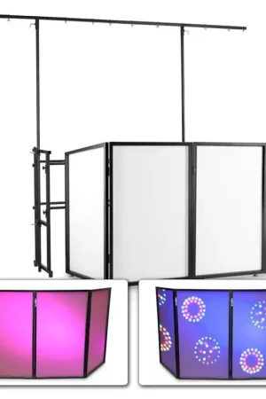 Plébiscité par les clients - Pack Stand DJ avec Portique Vonyx - Réglable en Hauteur 210 à 240cm
