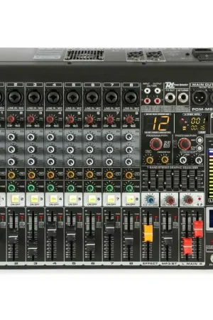 Power Dynamics DM-M804A - Console de Mixage Amplifiée 8 Canaux, USB MP3 BT - Tendance