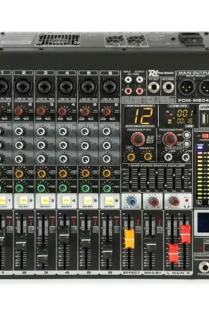 Power Dynamics PDM-M604A - Console de Mixage Amplifiée 6 Canaux, USB MP3 et Bluetooth | Prix doux