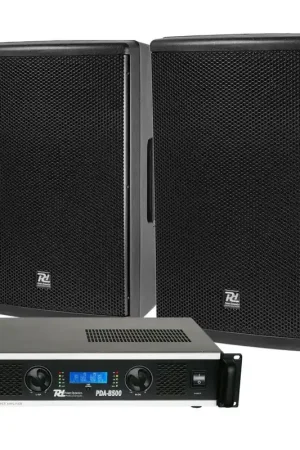Power Dynamics Kit Sono DJ -Système de Sonorisation avec 2 Haut-Parleurs PD412P 12" - 2400W | Expédition rapide