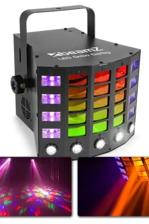 Recommandé | BeamZ Gobo Derby - Jeu de Lumière avec UV et Stroboscope avec Télécommande