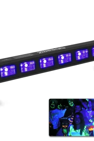 Recommandé | BeamZ BUV63 - Barre LED UV, 6 LED UV, Puissance 3 Watts par LED