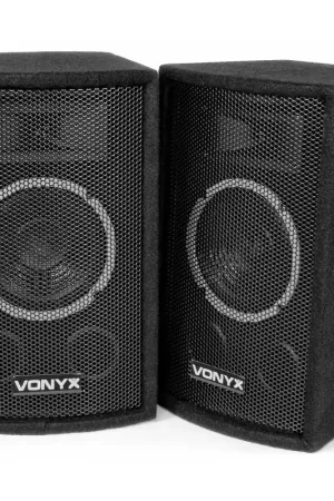 2nde Vie - Vonyx SL6 - Paire d'Enceintes Sono Passives, Puissance de 150 Watts, Woofer de 6 Pouces, Poignées Intégrées - Tout juste ajouté
