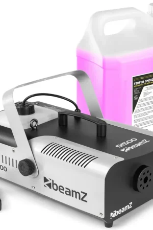 Quantité limitée - BeamZ S1500 Machine à Fumée 1500W 295m³/minute DMX + 5l de Liquide