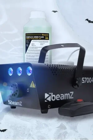 Pack BeamZ S700LED ICE – Machine à fumée 700 W avec 3 LEDs bleues |1 L liquide inclus - Super prix