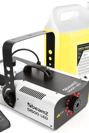 BeamZ S1500LED Machine à Fumée avec Lumière et 5 Litres de Liquide - 1500 Watts | Super prix