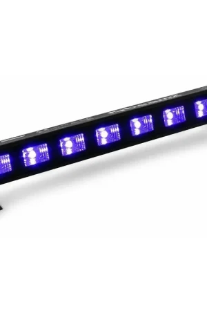 Livraison express | BeamZ BUVW83 - Barre LED, 8 LED UV x 3W, Blanc Chaud pour Effet Wash, Puissance de 30W