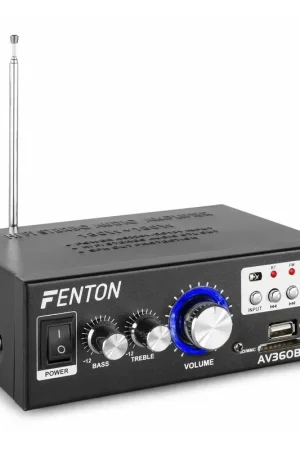 Fenton AV360BT - Amplificateur 2x 40 Watts, FM/USB/SD/MP3, Bluetooth avec Télécommande | Petit prix