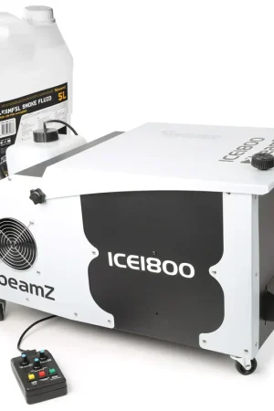 Prix réduit - BeamZ ICE1800 - Machine à Fumée Lourde avec 5L de Liquide