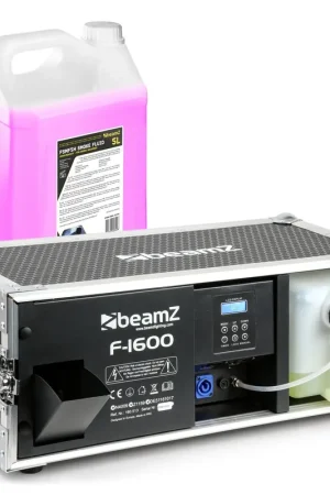 BeamZ F1600 DMX Fazer Machine à Fumée Flightcase avec 5 Litres de Liquide - Plus que quelques pièces