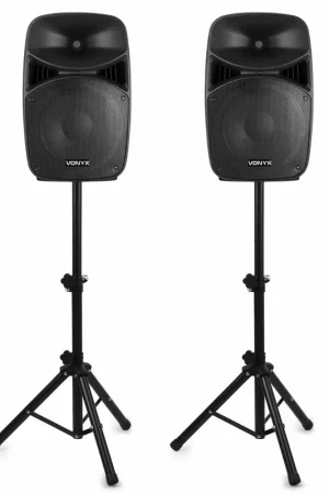 Prix avantageux | Vonyx VPS122A Kit Sono DJ avec Pieds - 800 Watts