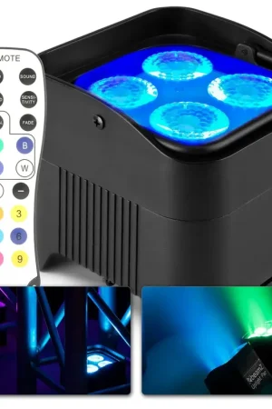 BeamZ BBP94W - Projecteur PAR Uplight sur Batterie RGBWA WDMX - 48 Watts | Très populaire