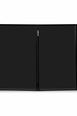 Offre spéciale - Vonyx DB2B Écran DJ Dépliable 4 Panneaux Facile à Installer Noir - 280 x 120 cm