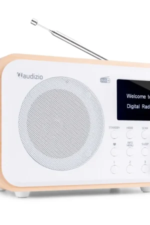 Économisez maintenant | Audizio Milan - Radio DAB+ avec Batterie et Bluetooth - Blanc