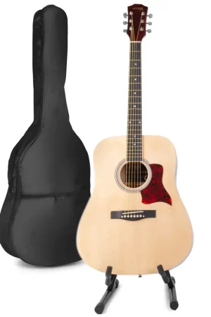 Max SoloJam Western - Guitare Acoustique Pack Débutant avec Stand - Couleur Érable | Nouveau au catalogue