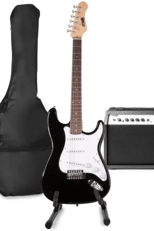 Max GigKit - Guitare Électrique Pack Débutant Ampli 40 Watts et Stand - Noire | Promo exceptionnelle