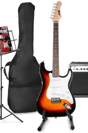 Max GigKit - Guitare Électrique Pack Débutant Ampli 40 Watts, Stand et Pupitre - Sunburst | Jusqu'à épuisement des stocks