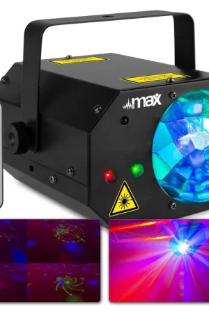 Recommandé | 2nde Vie - MAX DJ10 Jeu de Lumière - Jelly Moon 3x LED RVB avec Laser