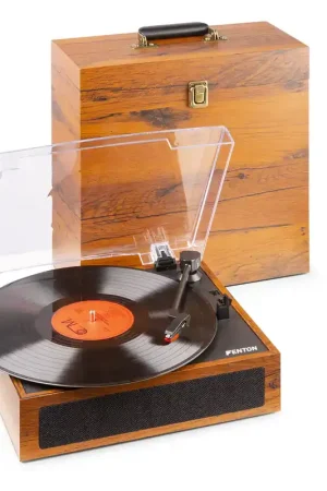 Fenton RP170L Platine Vinyle Bluetooth avec Valise de Rangement - Bois Clair | Prix imbattable