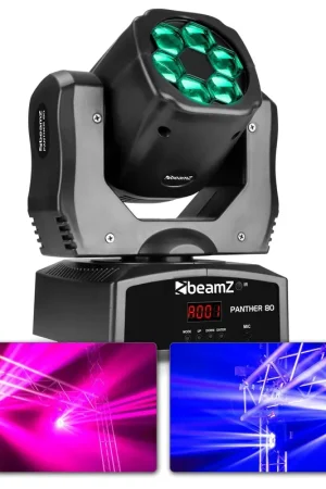 À ne pas manquer | Beamz Panther 80 Lyre LED - 6x LED 12 Watts RGBW CREE