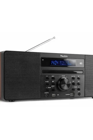 Qualité professionnelle | Audizio Prato Radio DAB+ avec Bluetooth - Bois foncé