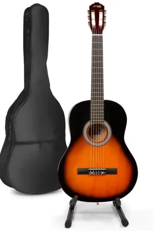 Max SoloArt - Guitare Acoustique Classique Pack Débutant avec Stand - Sunburst - Ajoutez au panier