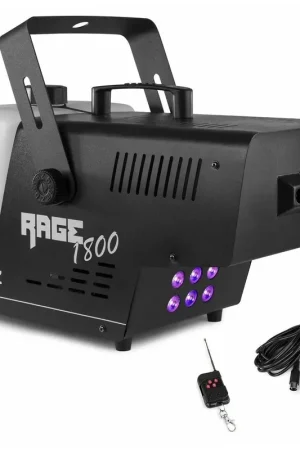 Livraison express - 2nde Vie - BeamZ RAGE1800LED - Machine à Fumée 1800 Watts avec LEDs RGB et DMX