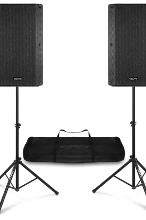 Vonyx VSA150S Kit Enceintes Actives avec Bluetooth et Pieds Réglables - 1000W - Derniers articles