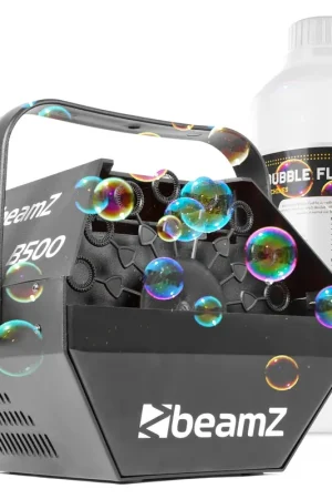Tout nouveau | BeamZ B500 Machines à Bulles - 30 Tours/Min avec Grande Roue, 1L de Liquide
