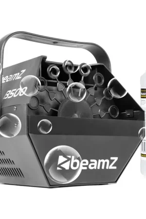 BeamZ B500 Machines à Bulles - 30 Tours/Min avec Grande Roue, 250ml de Concentré de Liquide à Bulles - Derniers jours