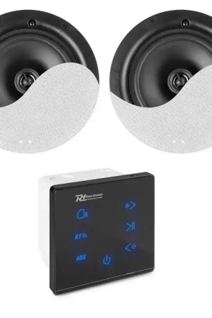 2nde Vie - Power Dynamics Powerline A50BSET - Kit Amplificateur 2x 20 Watts - Enceintes Blanches | Prix mini