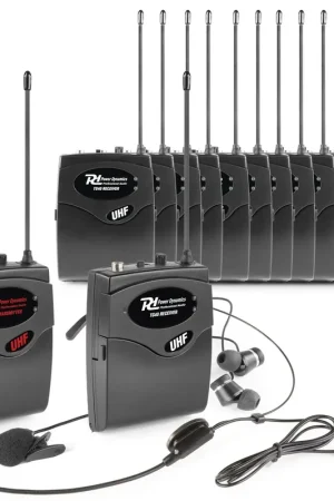 Super prix - Power Dynamics TG40 - Audiophone visite guidée - 1 émetteur et 20 récepteurs - Portée 50m