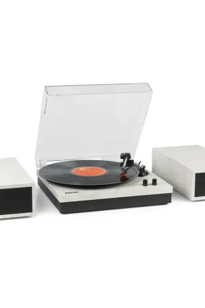 Prix usine - Fenton RP165M Platine Vinyle Bluetooth avec 2 Enceintes - Marbre
