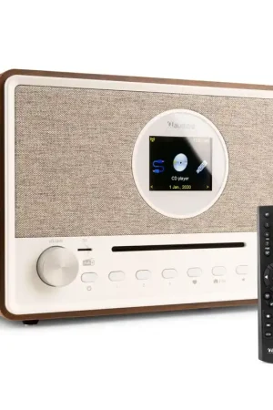 Meilleure vente | 2nde Vie - Audizio Lucca Radio DAB+ Internet Wi-Fi 60W - Bois, Écran LCD 2,8"