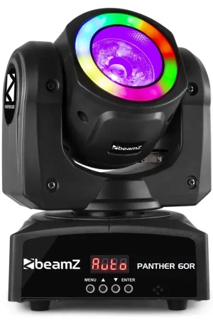BeamZ Panther 60R - Lyre Beam LEDs avec Anneau LED - 60 Watts | Remise