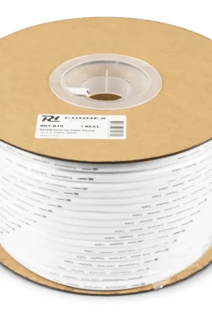 Prix en baisse | PD Connex RX12W - Câble Haut-Parleur 2x 1,5mm² - Bobine de 100 Mètres - Blanc