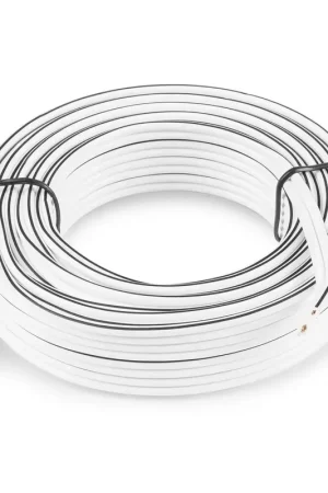 Commandez dès maintenant | PD Connex RX30W - Câble Haut-Parleur Universel Standard, Blanc, 2x 0,75mm² - 10m