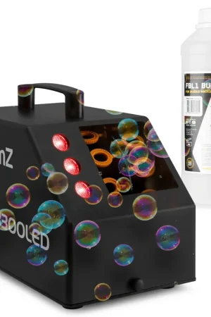 Dernières pièces - BeamZ B300LED Pack Machine à Bulles LEDs RGB Enfant/Anniversaire avec 1L de Liquide
