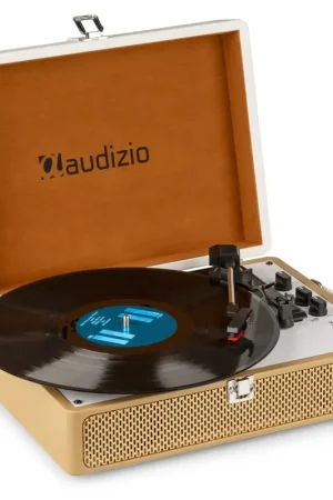 Audizio RP119 - Platine Vinyle Bluetooth Rétro avec Haut-Parleurs - Crème | Préféré des clients
