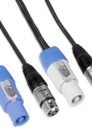 Produit phare | PD Connex CX06-0.50 - Câble Combiné DMX Alimentation - XLR et PowerCon - 50cm