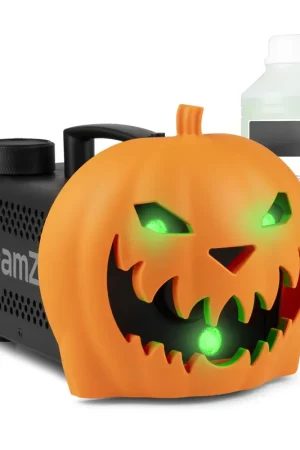 Pack Machine à Fumée Citrouille Halloween & Liquide Supplémentaire 1L - Rires Diaboliques et Effets Lumineux - Retour gratuit